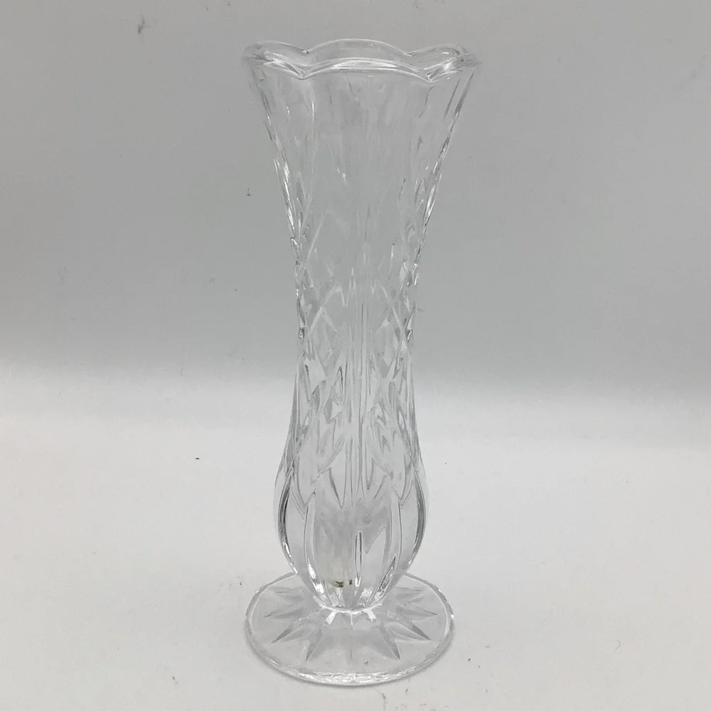 8” Footed Crystal Vase